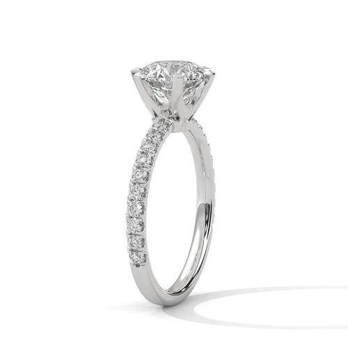 Load image 1 in gallery view. round-14k white gold|round-18k white gold|round-platinum
