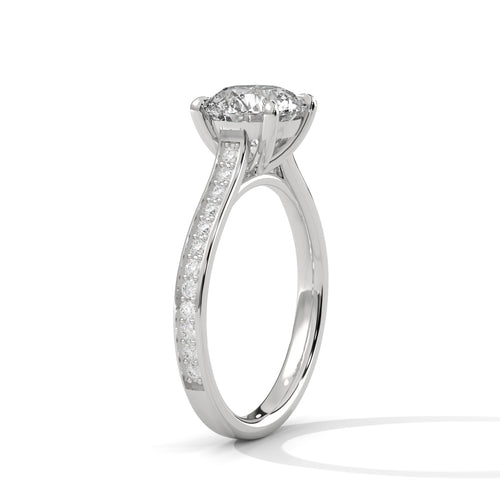 Load image 1 in gallery view. round-14k white gold|round-18k white gold|round-platinum