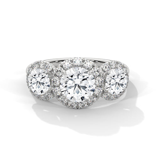 Load image 1 in gallery view. round-14k white gold|round-18k white gold|round-platinum