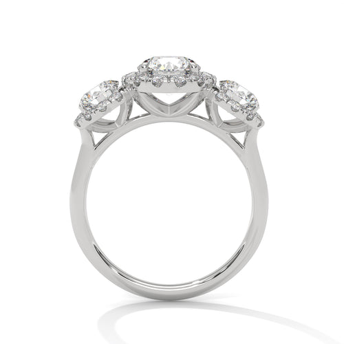 Load image 1 in gallery view. round-14k white gold|round-18k white gold|round-platinum