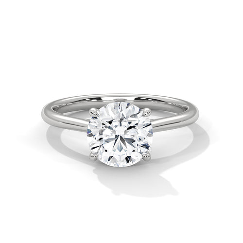 Load image 1 in gallery view. round-14k white gold|round-18k white gold|round-platinum