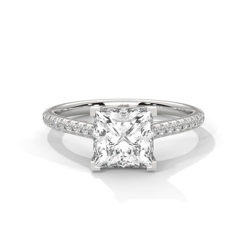 Load image 1 in gallery view. princess-14k white gold|princess-18k white gold|princess-platinum