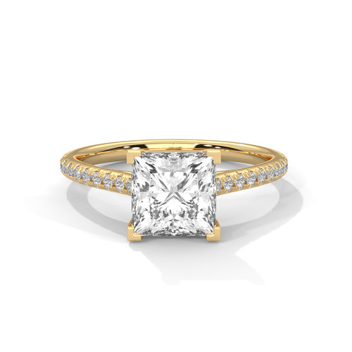 Load image 1 in gallery view. princess-14k yellow gold|princess-18k yellow gold