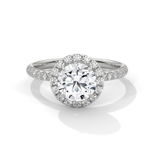 Load image 1 in gallery view. round-14k white gold|round-18k white gold|round-platinum