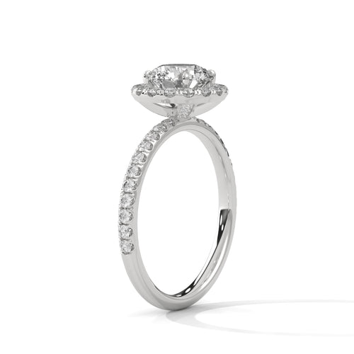 Load image 1 in gallery view. round-14k white gold|round-18k white gold|round-platinum