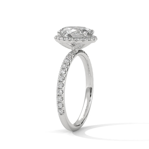 Load image 1 in gallery view. oval-14k white gold|oval-18k white gold|oval-platinum