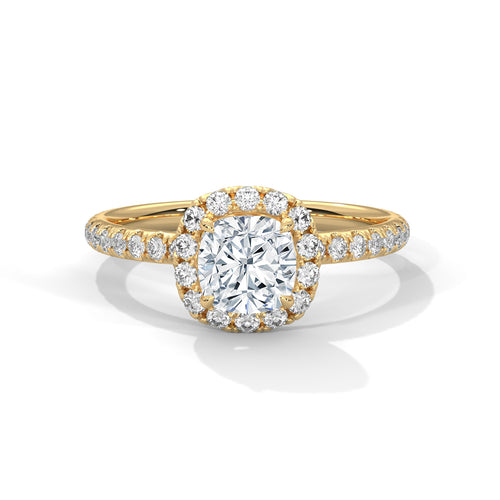 Load image 1 in gallery view. cushion-14k yellow gold|cushion-18k yellow gold