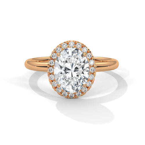 Load image 1 in gallery view. oval-14k rose gold|oval-18k rose gold