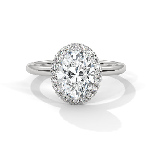 Load image 1 in gallery view. oval-14k white gold|oval-18k white gold|oval-platinum