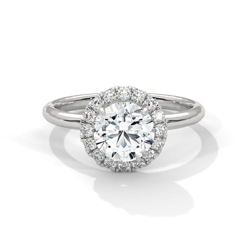 Load image 1 in gallery view. round-14k white gold|round-18k white gold|round-platinum