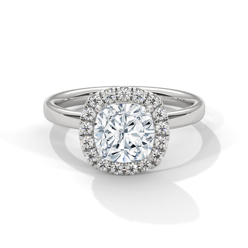 Load image 1 in gallery view. cushion-14k white gold|cushion-18k white gold|cushion-platinum