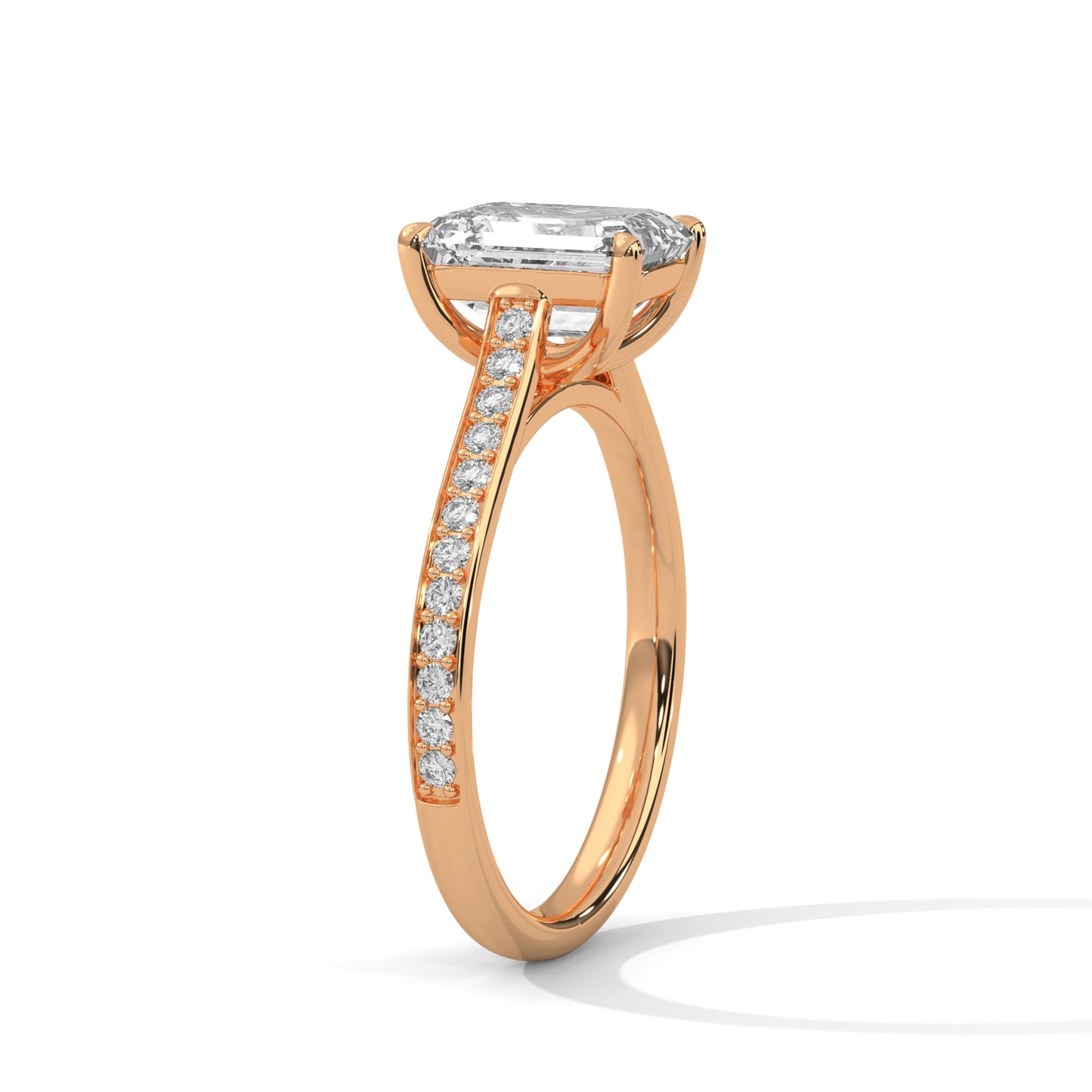 emerald-14k rose gold|emerald-18k rose gold