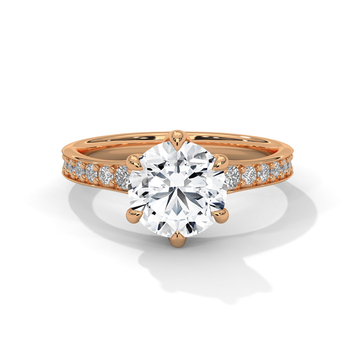 round-14k rose gold|round-18k rose gold
