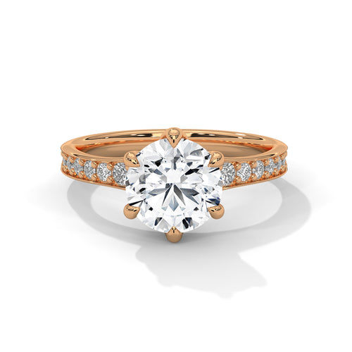 Load image 1 in gallery view. round-14k rose gold|round-18k rose gold