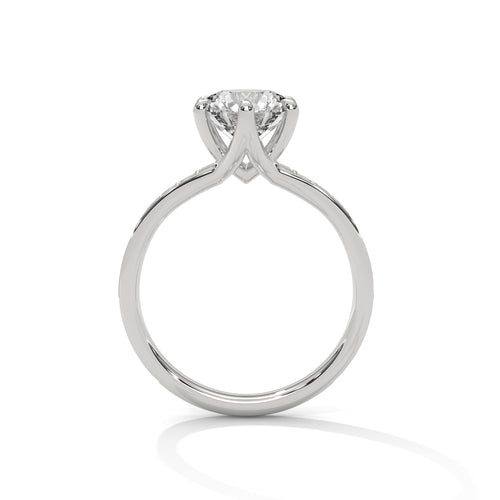 Load image 1 in gallery view. round-14k white gold|round-18k white gold|round-platinum