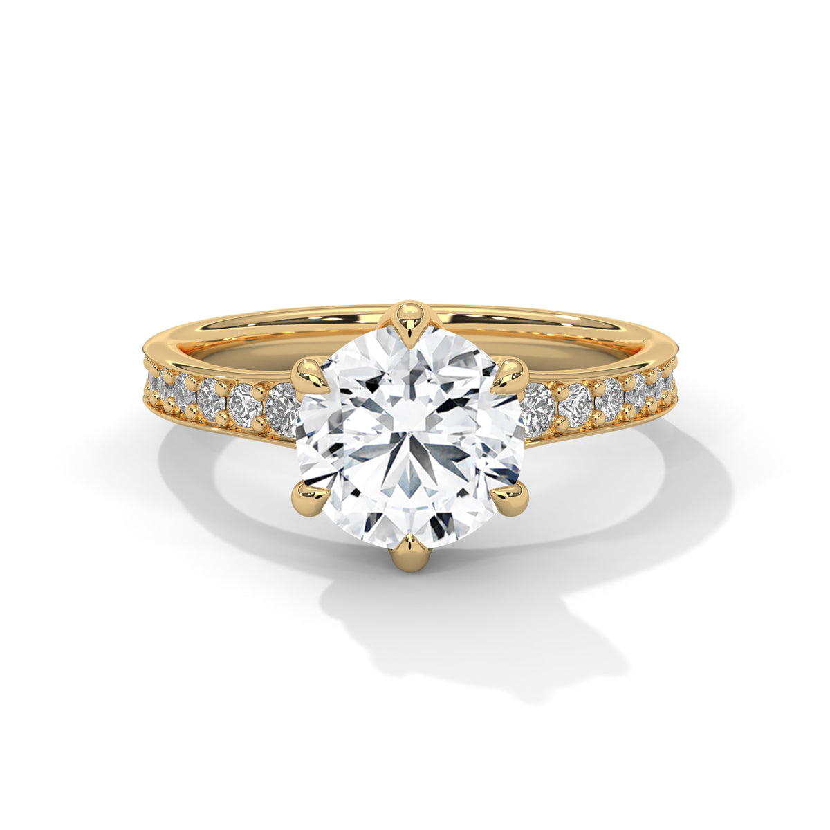 round-14k yellow gold|round-18k yellow gold