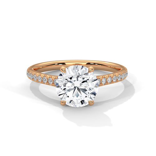 Load image 1 in gallery view. round-14k rose gold|round-18k rose gold