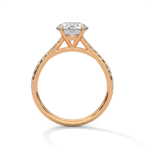 Load image 1 in gallery view. round-14k rose gold|round-18k rose gold