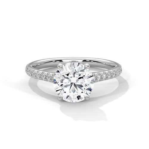 Load image 1 in gallery view. round-14k white gold|round-18k white gold|round-platinum