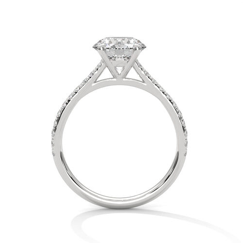 Load image 1 in gallery view. round-14k white gold|round-18k white gold|round-platinum