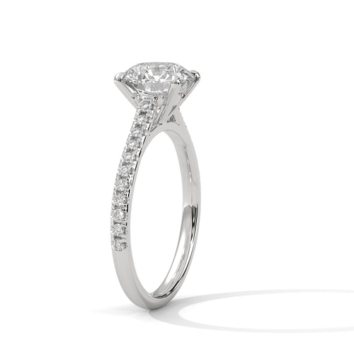 Load image 1 in gallery view. round-14k white gold|round-18k white gold|round-platinum