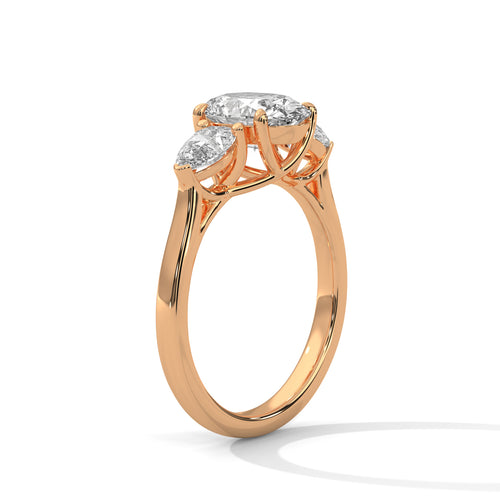 Load image 1 in gallery view. oval-14k rose gold|oval-18k rose gold