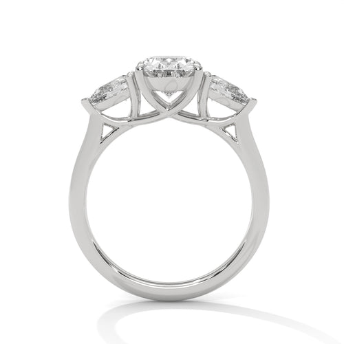 Load image 1 in gallery view. oval-14k white gold|oval-18k white gold|oval-platinum