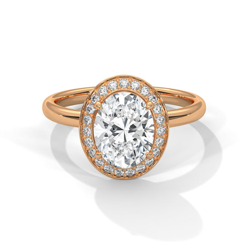 Load image 1 in gallery view. oval-14k rose gold|oval-18k rose gold