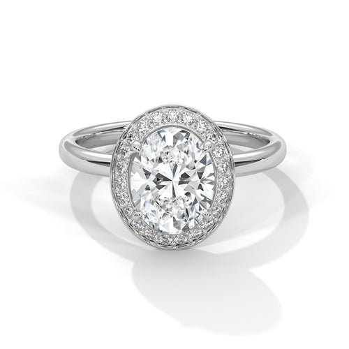 Load image 1 in gallery view. oval-14k white gold|oval-18k white gold|oval-platinum
