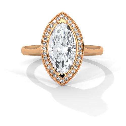 Load image 1 in gallery view. marquise-14k rose gold|marquise-18k rose gold