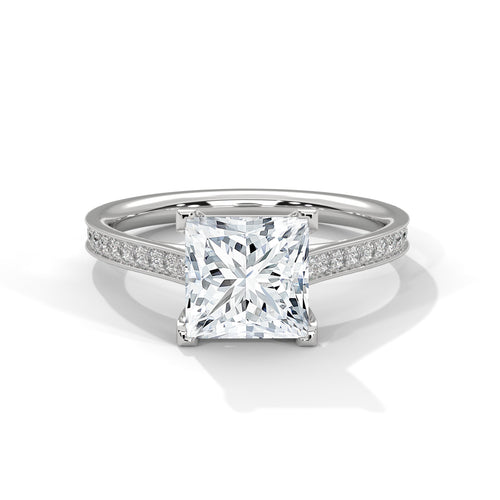 Load image 1 in gallery view. princess-14k white gold|princess-18k white gold|princess-platinum