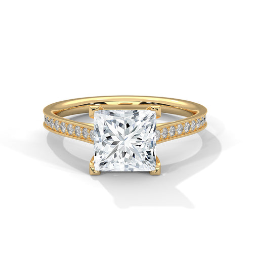 Load image 1 in gallery view. princess-14k yellow gold|princess-18k yellow gold