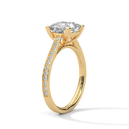 Load image 1 in gallery view. princess-14k yellow gold|princess-18k yellow gold