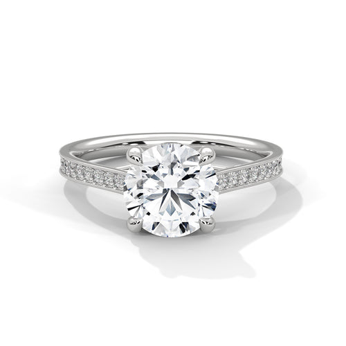 Load image 1 in gallery view. round-14k white gold|round-18k white gold|round-platinum