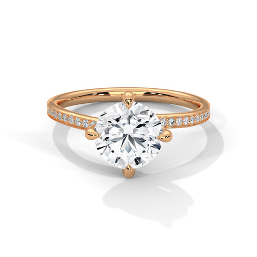 Load image 1 in gallery view. round-14k rose gold|round-18k rose gold