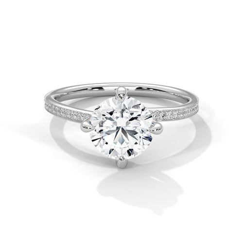 Load image 1 in gallery view. round-14k white gold|round-18k white gold|round-platinum