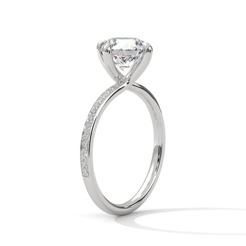 Load image 1 in gallery view. round-14k white gold|round-18k white gold|round-platinum