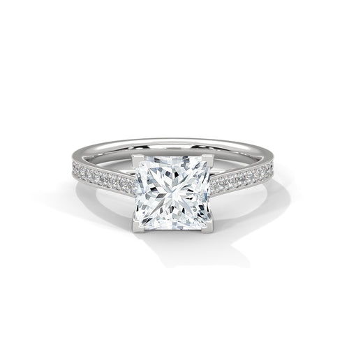 Load image 1 in gallery view. princess-14k white gold|princess-18k white gold|princess-platinum