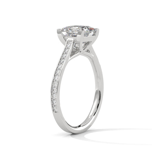 Load image 1 in gallery view. princess-14k white gold|princess-18k white gold|princess-platinum