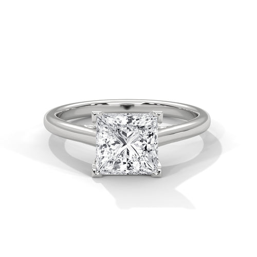 Load image 1 in gallery view. princess-14k white gold|princess-18k white gold|princess-platinum