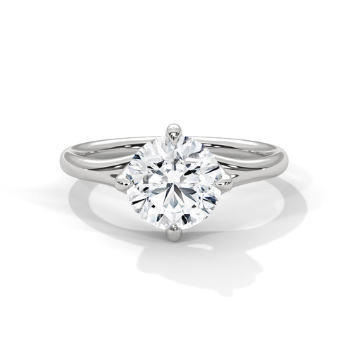 Load image 1 in gallery view. round-14k white gold|round-18k white gold|round-platinum