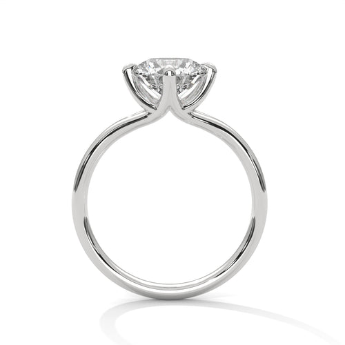Load image 1 in gallery view. round-14k white gold|round-18k white gold|round-platinum