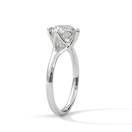 Load image 1 in gallery view. round-14k white gold|round-18k white gold|round-platinum