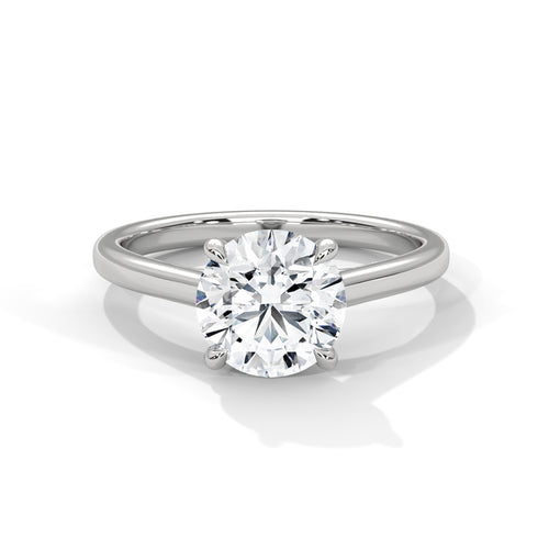 Load image 1 in gallery view. round-14k white gold|round-18k white gold|round-platinum