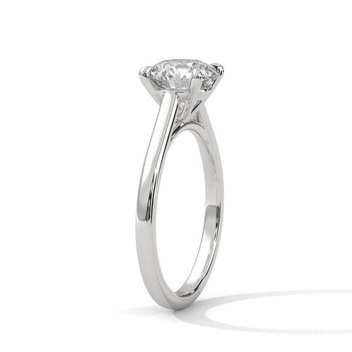 Load image 1 in gallery view. round-14k white gold|round-18k white gold|round-platinum
