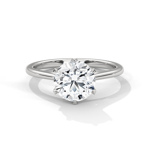 Load image 1 in gallery view. round-14k white gold|round-18k white gold|round-platinum