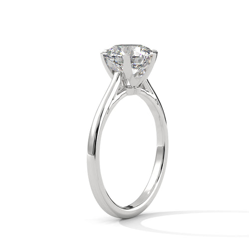 Load image 1 in gallery view. round-14k white gold|round-18k white gold|round-platinum