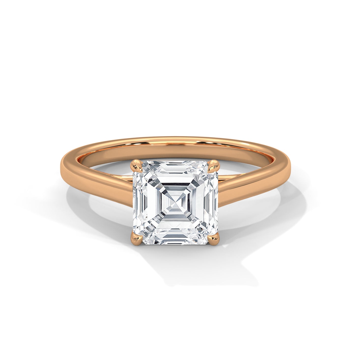 asscher-14k rose gold|asscher-18k rose gold