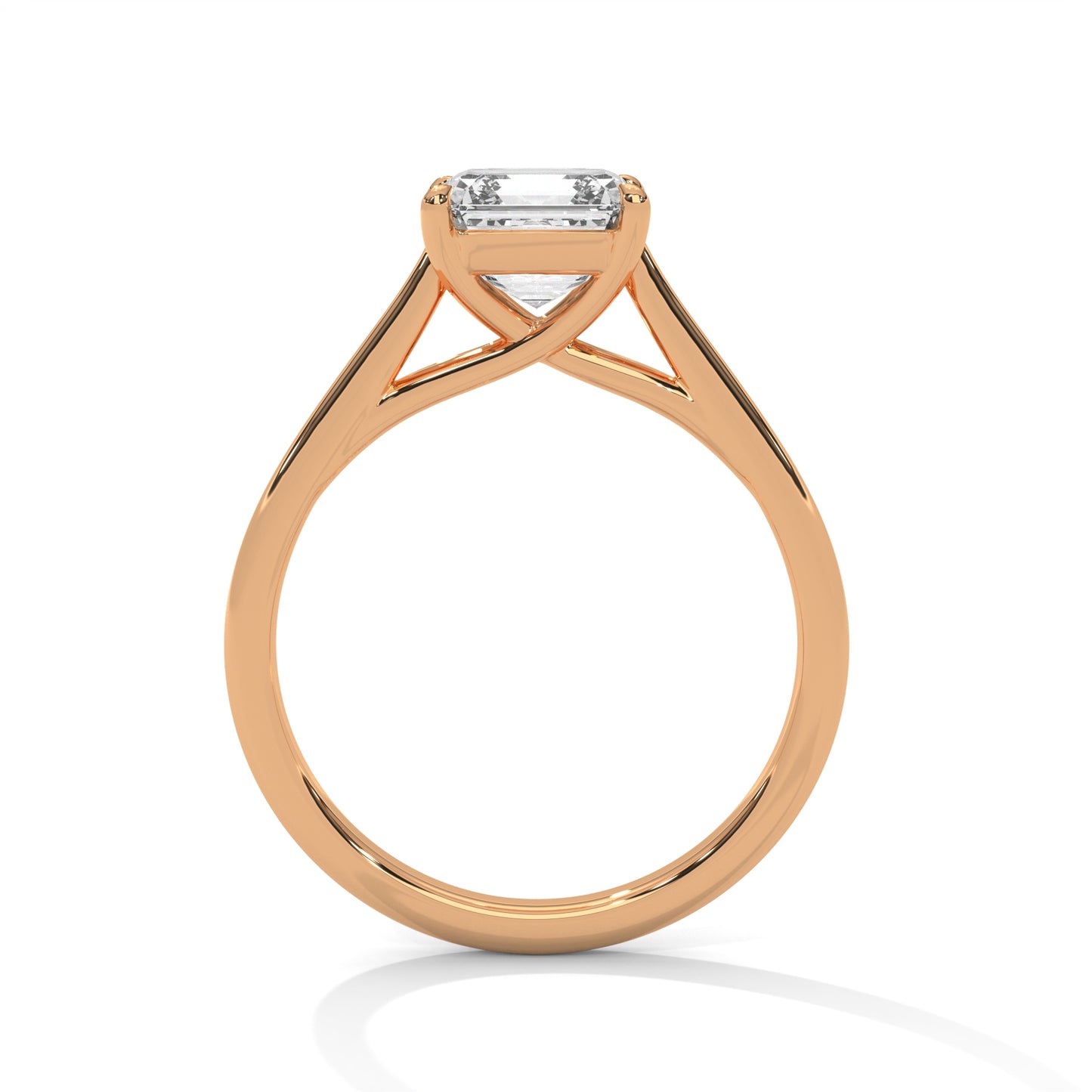 asscher-14k rose gold|asscher-18k rose gold