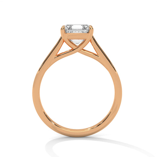 Load image 1 in gallery view. asscher-14k rose gold|asscher-18k rose gold